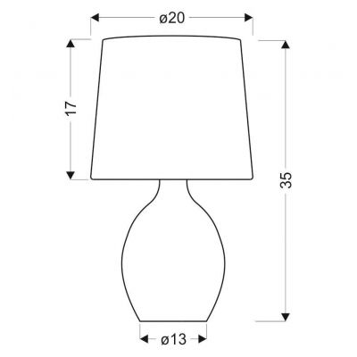 Candellux Ambon lampa stołowa 1x40W czarna 41-78643
