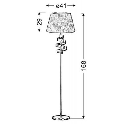 Candellux Denis lampa stojąca 1x60W chrom/złoty 51-23506