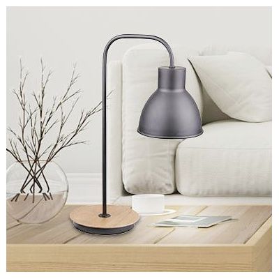 Candellux Vario lampa biurkowa 1x60W czarny/drewno 41-73488