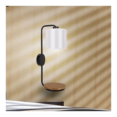 Candellux Alpine kinkiet 1x40W czarny/drewno 21-76694