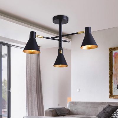 Candellux Less lampa podsufitowa 3x40W czarny/złoty 33-70975