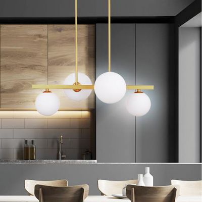 Candellux Kama lampa podsufitowa 4x28W mosiądz/biały 34-73426