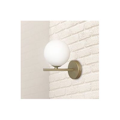 Candellux Kama kinkiet 1x28W mosiądz/biały 21-73419