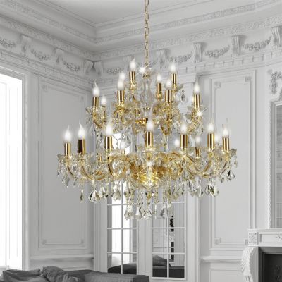Candellux Maria Teresa lampa wisząca 28x40W złoty 30-94622