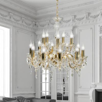 Candellux Maria Teresa lampa wisząca 15x40W złoty 30-95810