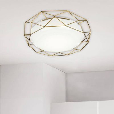 Candellux Sven plafon 1x24W biały/złoty 98-73174