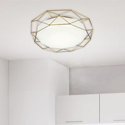 Candellux Sven plafon 1x24W biały/złoty 98-66312