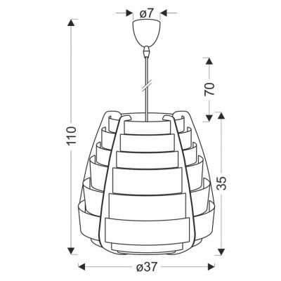 Ledea Nagoja lampa wisząca 1x40W beżowa 50101038
