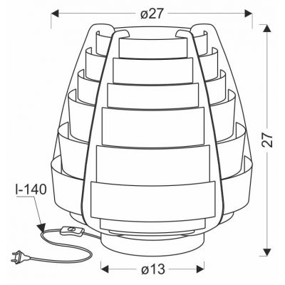 Ledea Nagoja lampa stołowa 1x40W beżowa 50501039