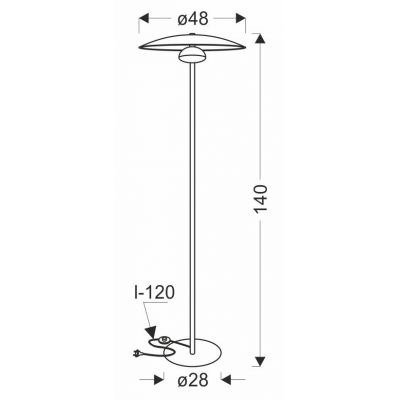 Ledea Lund lampa stojąca 1x16W LED biała 50633057