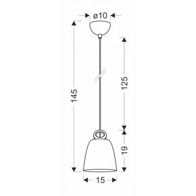 Ledea Sewilla lampa wisząca 1x40W biała 50101143