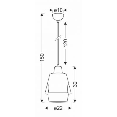 Ledea Falun lampa wisząca 1x40W żółta/szara 50101149