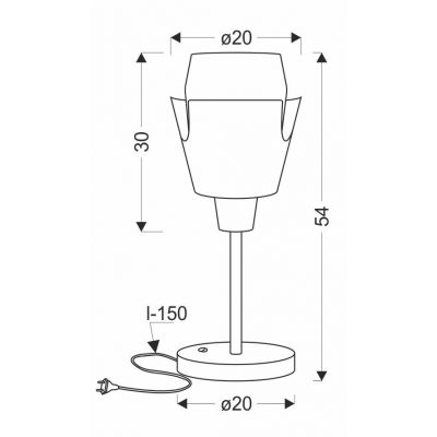 Ledea Falun lampa stołowa 1x40W żółty/szary 50501150