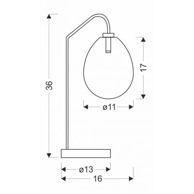 Ledea Lukka lampa stołowa 1x10W chrom 50501224
