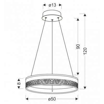 Candellux Frozi lampa wisząca 32 W złota 31-35554