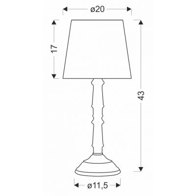 Candellux Cardinale lampa stołowa 1x40 W beżowa 41-37930
