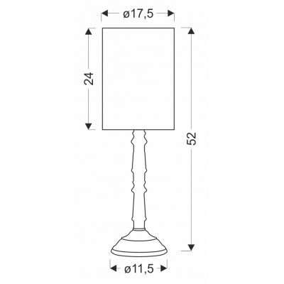 Candellux Cardinale lampa stołowa 1x40 W beżowa 41-37954