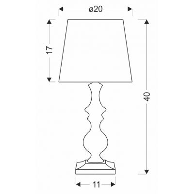 Candellux Cardinale lampa stołowa 1x40 W kremowa 41-37961