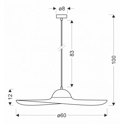Candellux Deco lampa wisząca 1x40 W czarna 31-38272