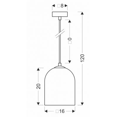 Candellux Klea lampa wisząca 1x15 W czarna 31-38340