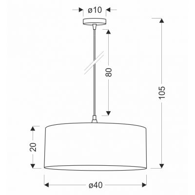 Candellux Shanti lampa wisząca 1x40 W szary/popielaty 31-38678