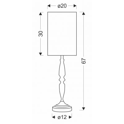 Candellux Cardinale lampa stołowa 1x40 W beżowa 41-40084