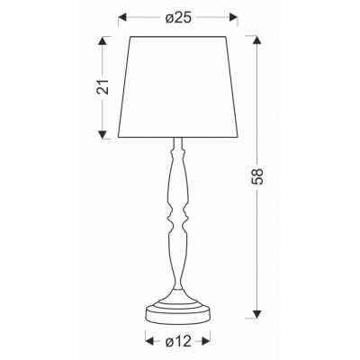 Candellux Cardinale lampa stołowa 1x40 W szara 41-40107