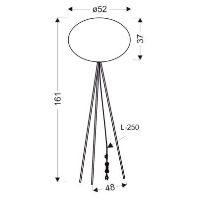 Candellux Mellow lampa stojąca 1x40 W biała-czarna 51-40879