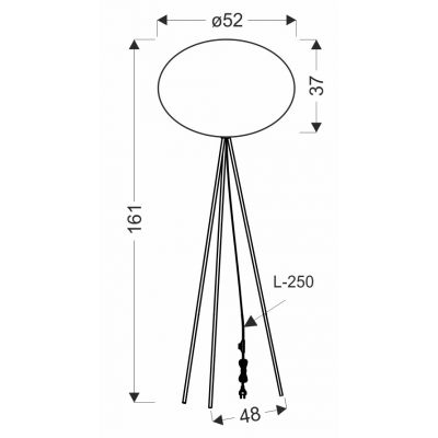 Candellux Mellow lampa stojąca 1x40 W czarna 51-41944