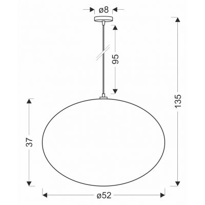 Candellux Mellow lampa wisząca 1x40 W biała 31-41951
