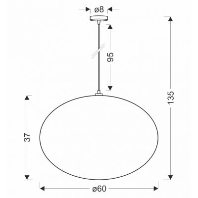 Candellux Mellow lampa wisząca 1x40 W biała 31-41975