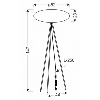 Candellux Cafee lampa stojąca 1x40 W czarna-kremowa 51-42033