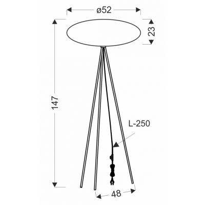 Candellux Cafee lampa stojąca 1x40 W czarna-beżowa 51-42040