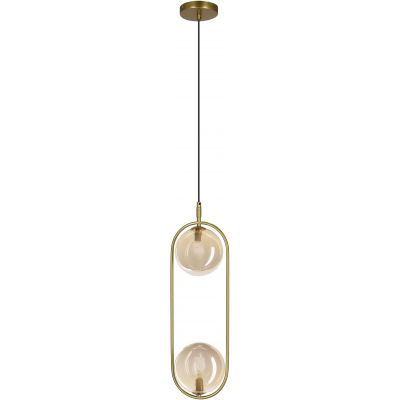 Candellux Cordel lampa wisząca 2x28 W mosiądz 32-44105