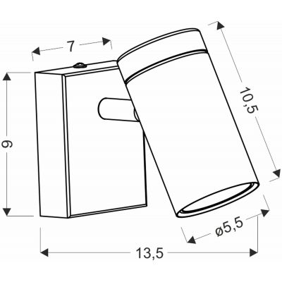 Candellux Lagos kinkiet 1x15W czarny/drewno 91-13705