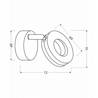 Candellux Thema kinkiet 1x5W LED chrom 91-60761