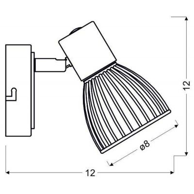 Candellux Modo kinkiet 1x40W czarny/chrom 91-61515