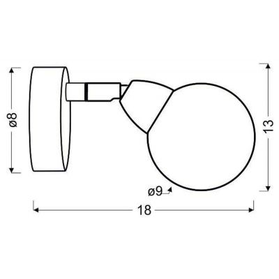 Candellux Bolo kinkiet 1x6W LED chrom 91-67517