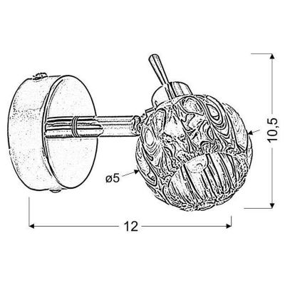 Candellux Bombola kinkiet 1x40W chrom/kryształ 91-70289