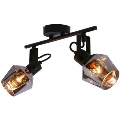 Candellux Randi lampa podsufitowa 2x15W czarny/przydymiony 92-13361