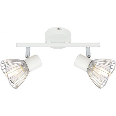 Candellux Fly lampa podsufitowa 2x40W biały/chrom 92-61966