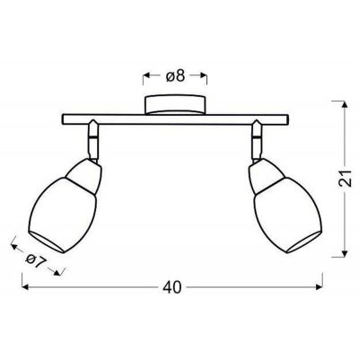 Candellux Rico lampa podsufitowa 2x6W LED chrom/przezroczysty 92-67579