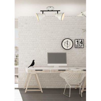 Candellux Zumba lampa podsufitowa 2x40W biały/czarny 92-72139