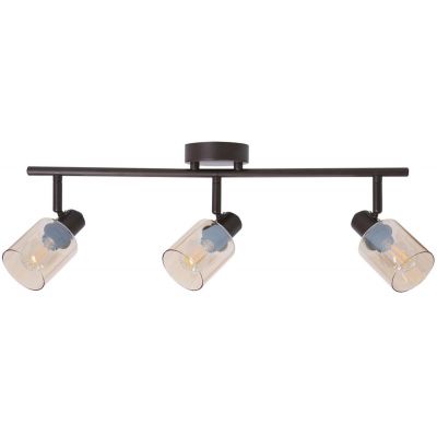 Candellux Agra lampa podsufitowa 3x40 W czarna-bursztynowa 93-25050