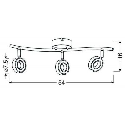 Candellux Vinola lampa podsufitowa 3x5W LED chrom 93-65957