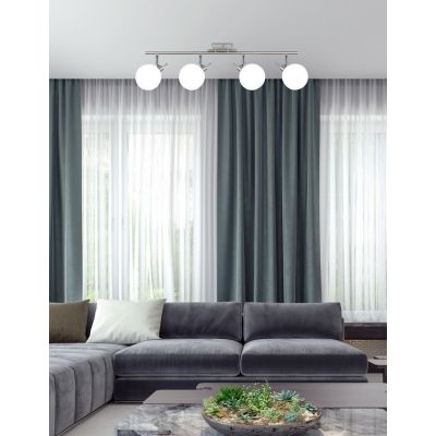 Candellux Ghost lampa podsufitowa 4x40W biała/chrom 94-01504