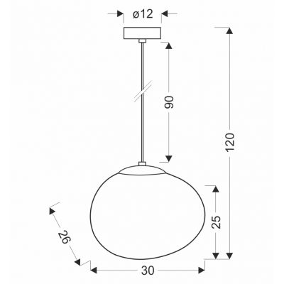 Candellux Stones lampa wisząca 1x40 W biała-czarna 31-35141