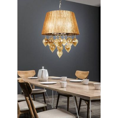 Candellux Elissa lampa wisząca 3x40 W beżowa 33-04567