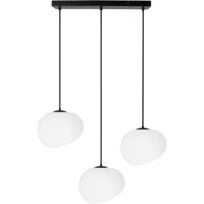 Candellux Stones lampa wisząca 3x40 W biała-czarna 33-35158