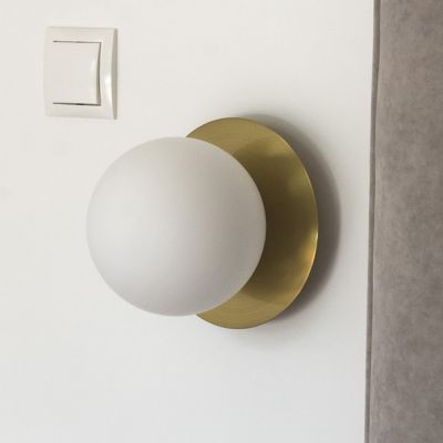 CosmoLight Cape Town kinkiet 1x7W biały/mosiądz W01063BR
